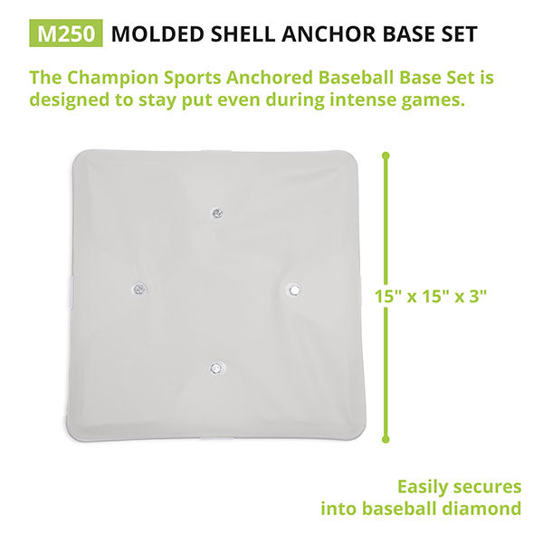 champion sports anchored base set with molded shell info