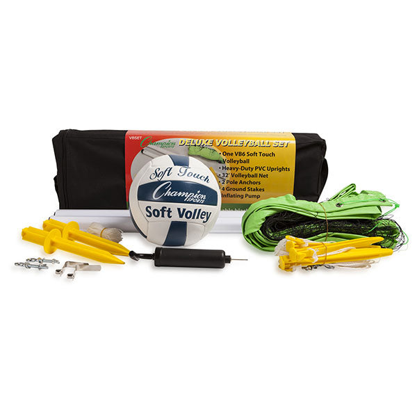 champion sports deluxe volleyball set