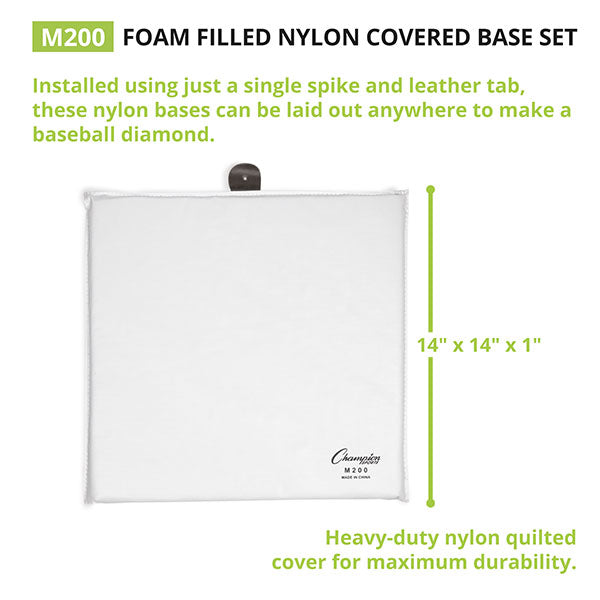 champion sports foam filled quilted cover base set 14" x 14" x 1" info