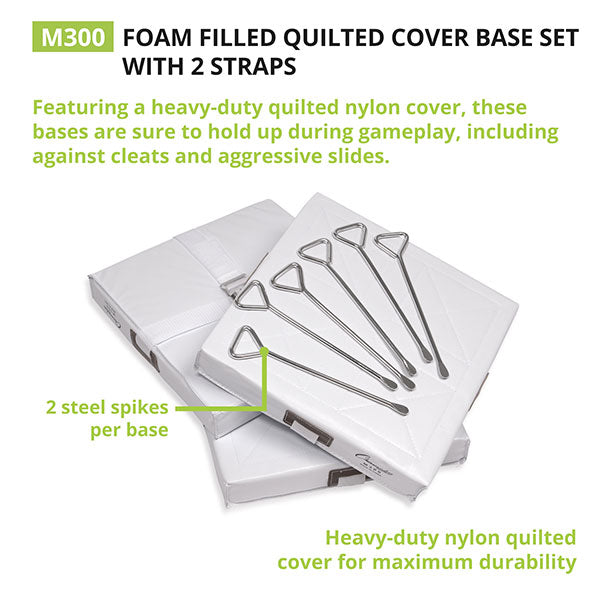 champion sports foam filled quilted cover base set with two steel spikes info1