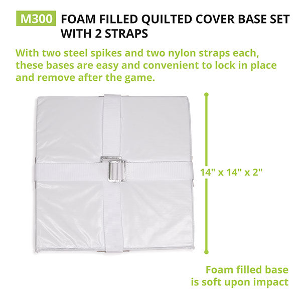 champion sports foam filled quilted cover base set with two steel spikes info2