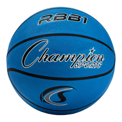 champion sports size 7 rubber basketball blue