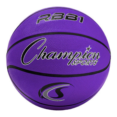 champion sports size 7 rubber basketball purple