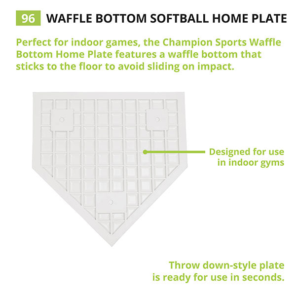champion sports waffle bottom home plate info