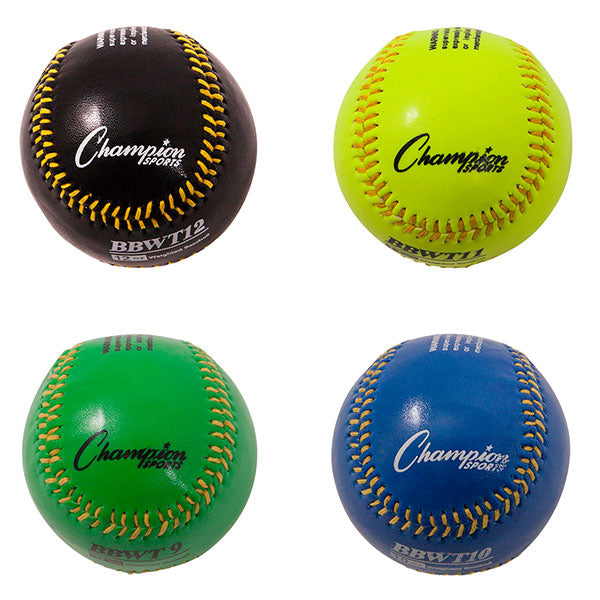 champion sports weighted training baseballs set of 4 samples