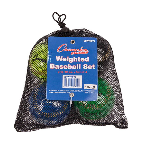 champion sports weighted training baseballs set of 4
