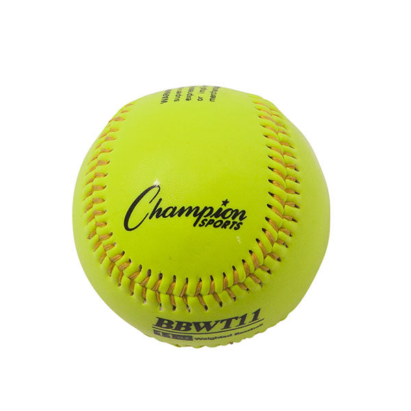 champion sports weighted training baseballs set of 9 yellow