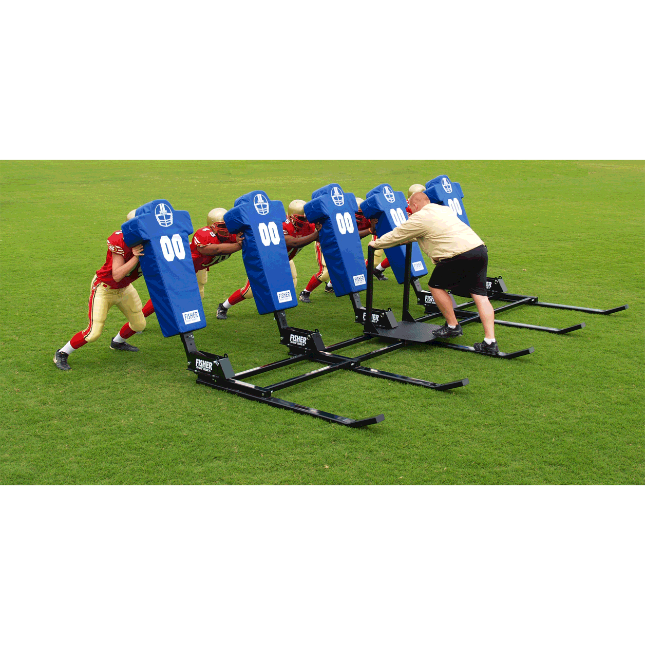 Fisher 6 Man Big Boomer Football Blocking Sled - Pitch Pro Direct