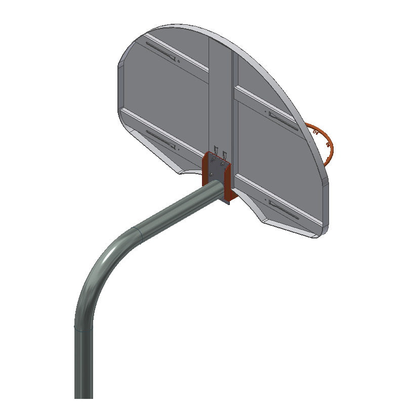 gared standard duty playground 4-1/2 o.d. unbraced rear mount gooseneck post gna45r 1