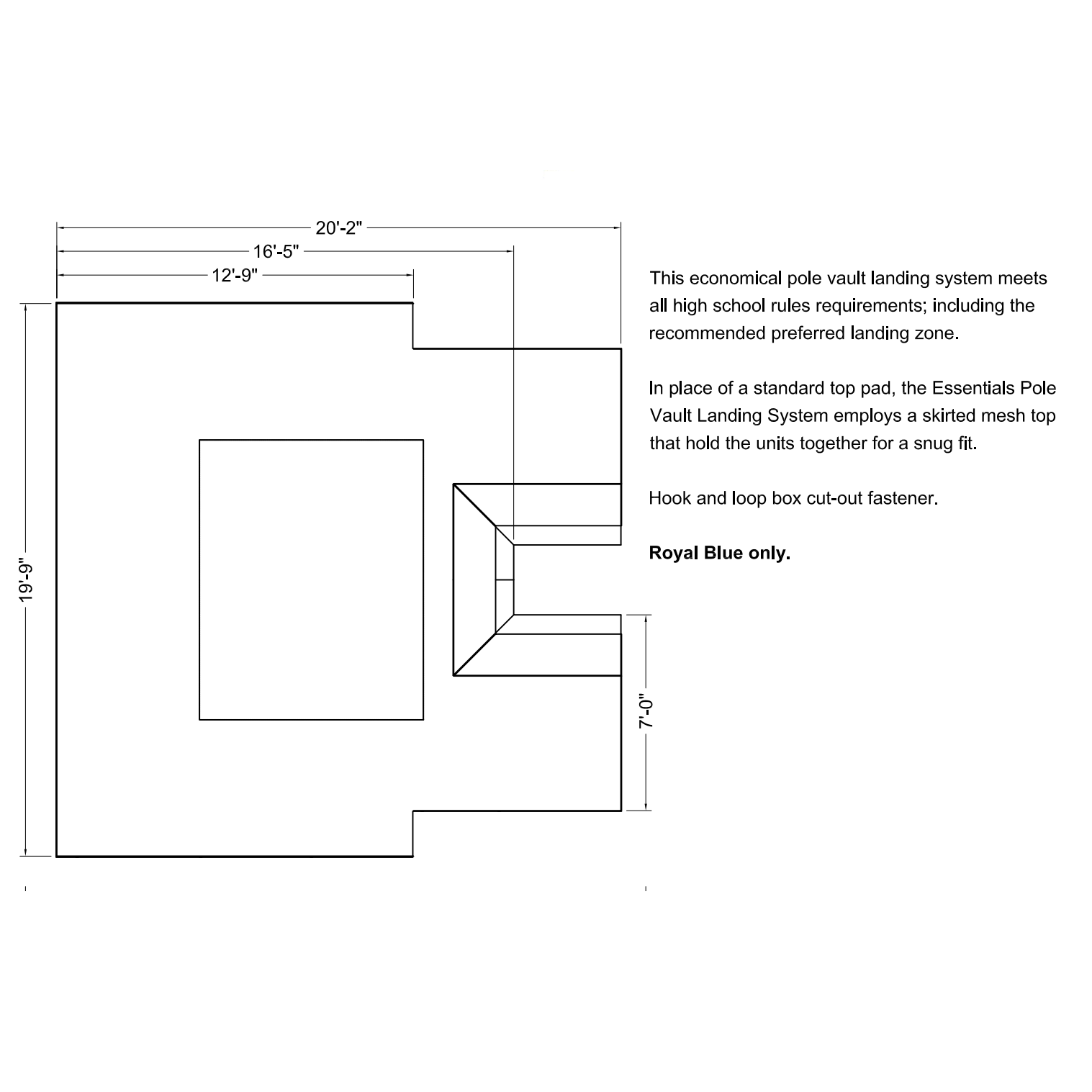 Gill Essentials NFHS Pole Vault Pit Landing System