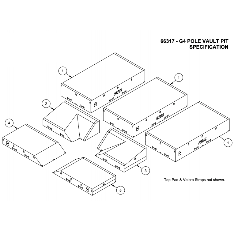 Gill G4 Pole Vault Pit for NCAA / NFHS