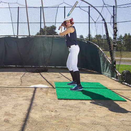 ProMounds 3' x 7' Green Stance Batting Mat Pro - Pitch Pro Direct