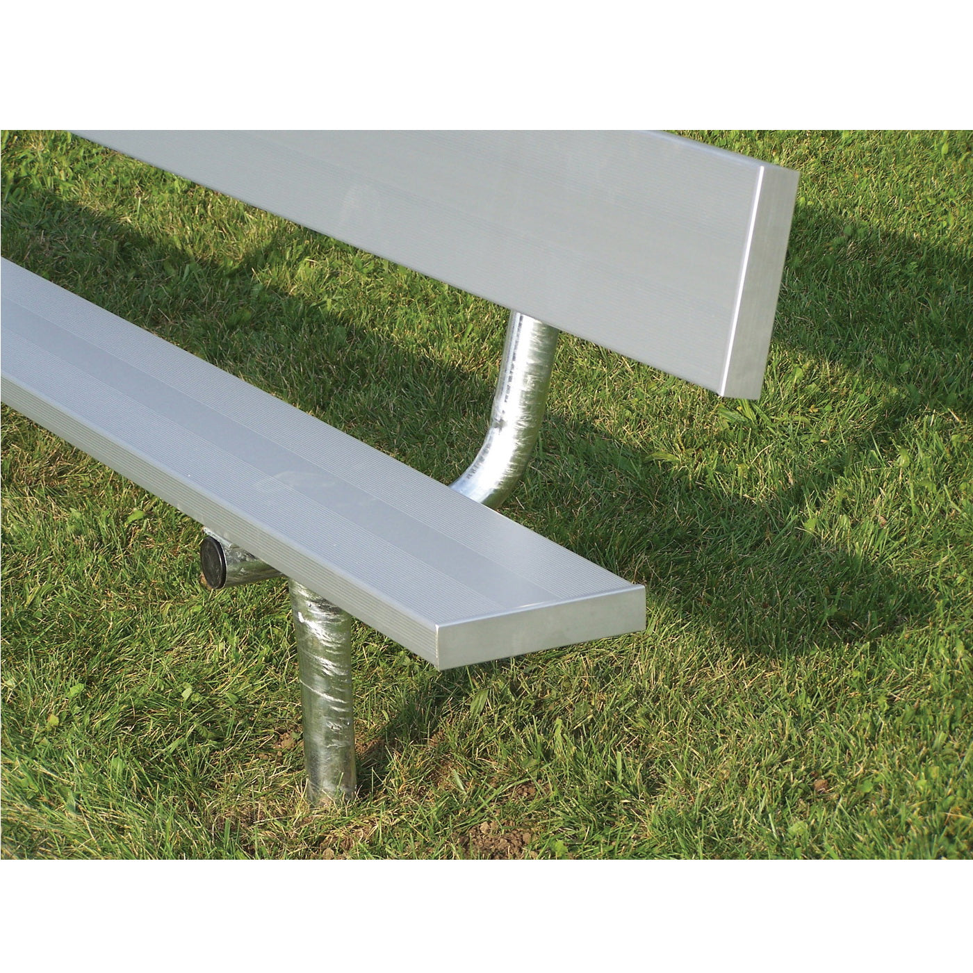 trigon sports 21 in-ground team bench with back