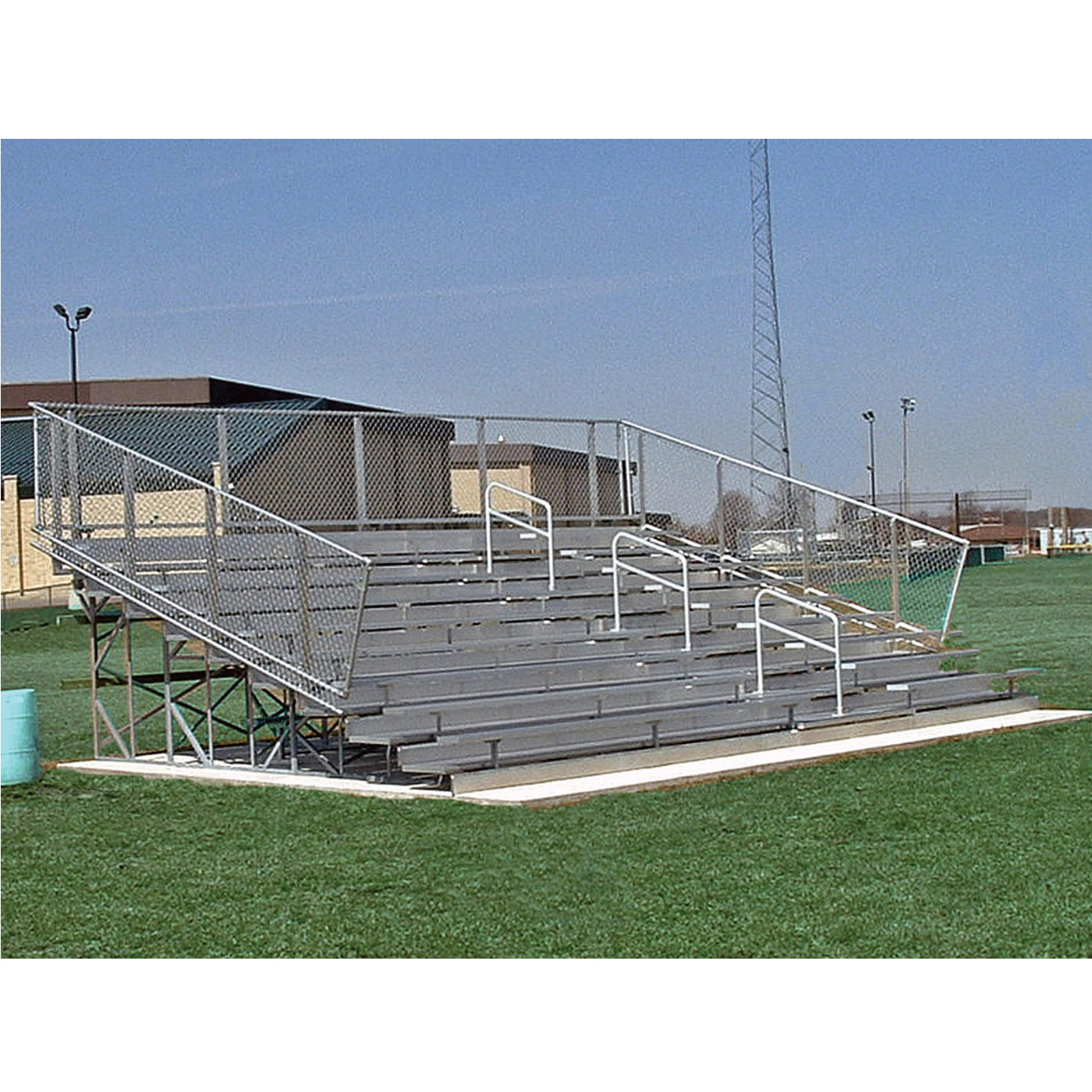 trigon sports 8 row 21feet supreme series bleacher