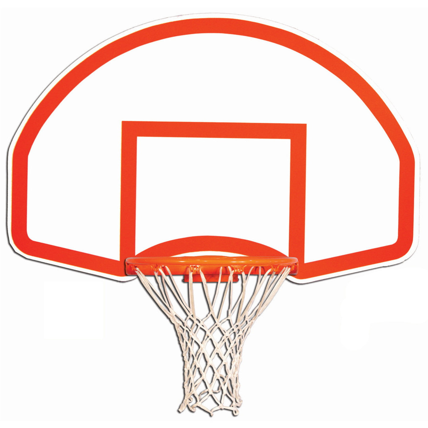 trigon sports fan shaped rear mount backboard with target and border