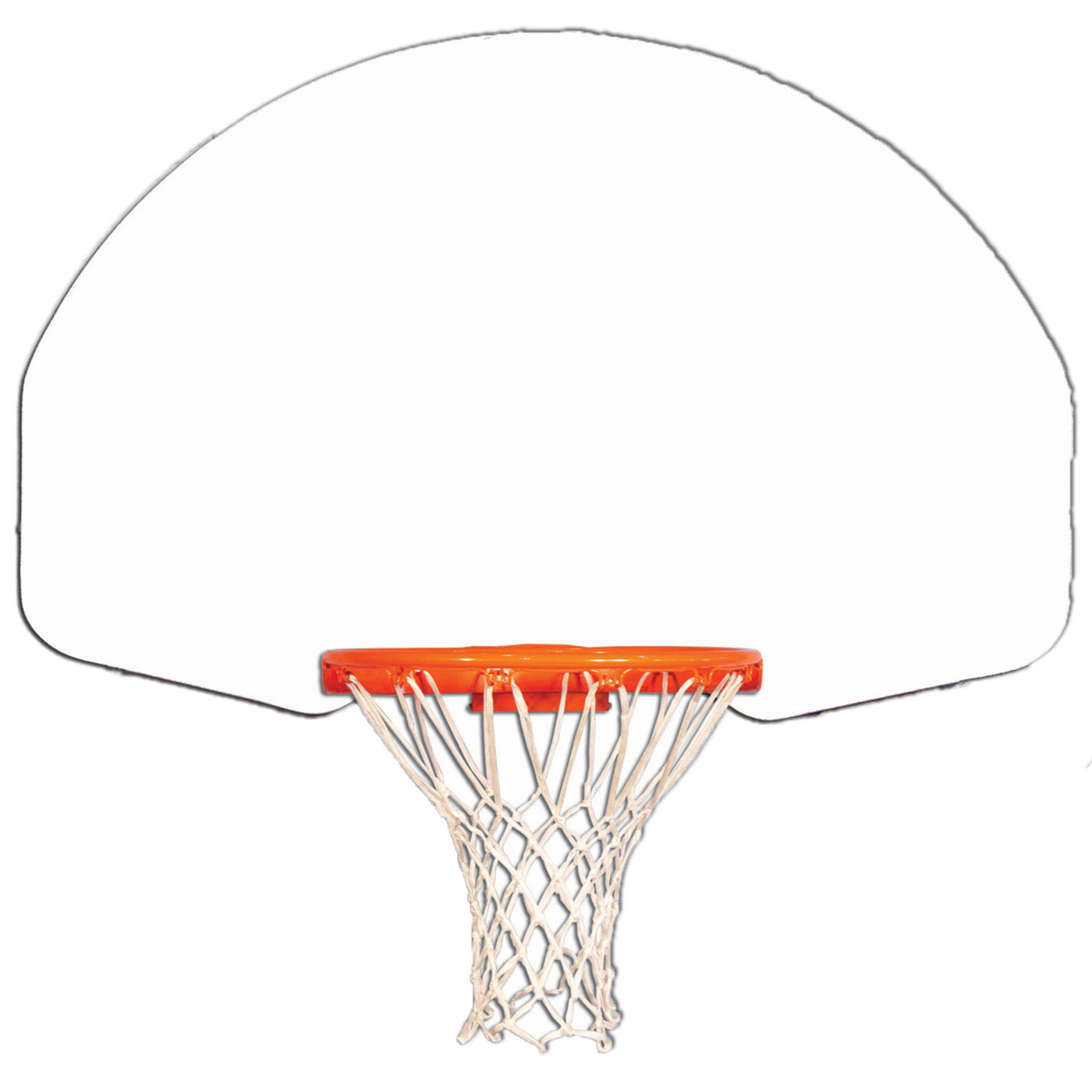 trigon sports fan shaped rear mount white backboard
