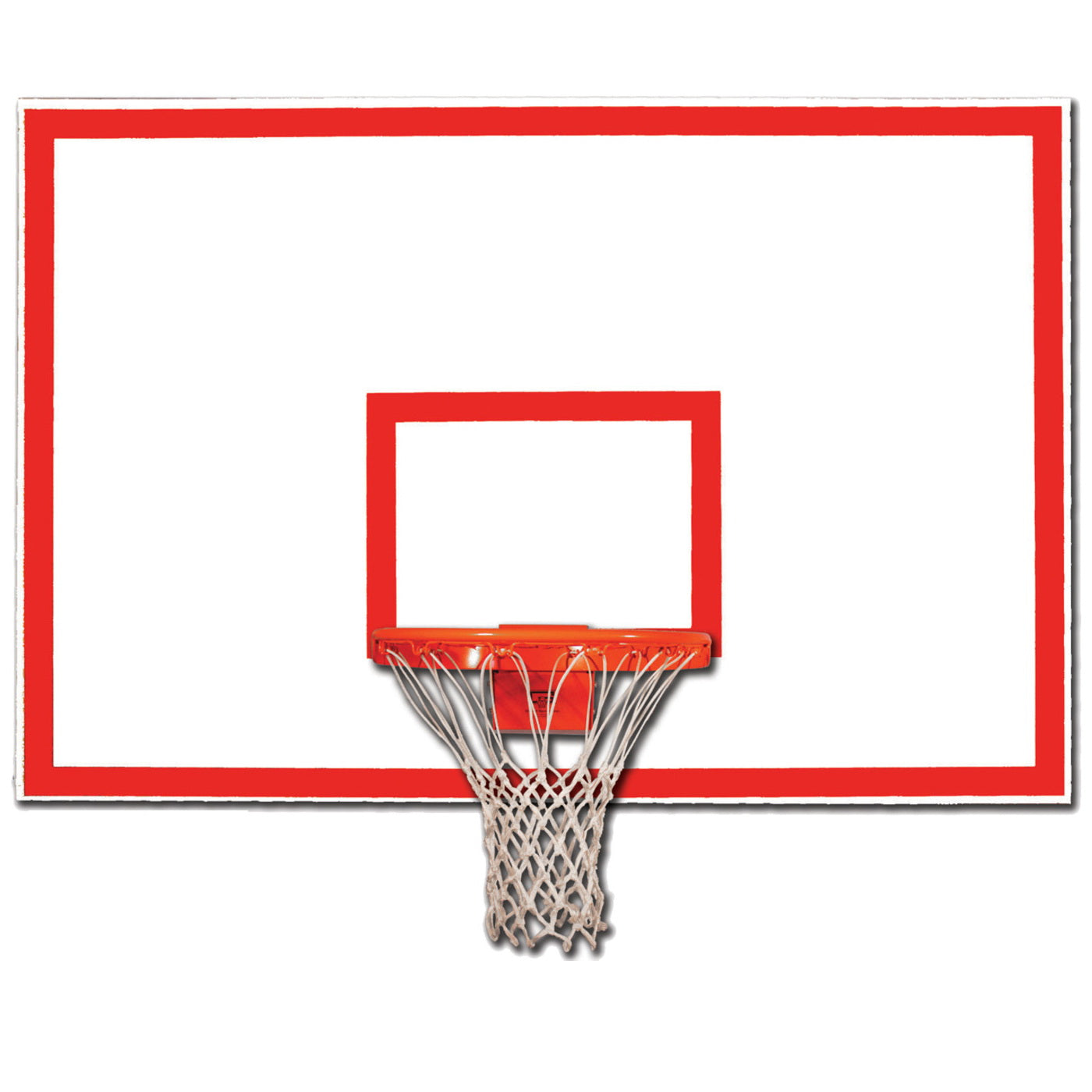 trigon sports steel rectangular backboard with target and border