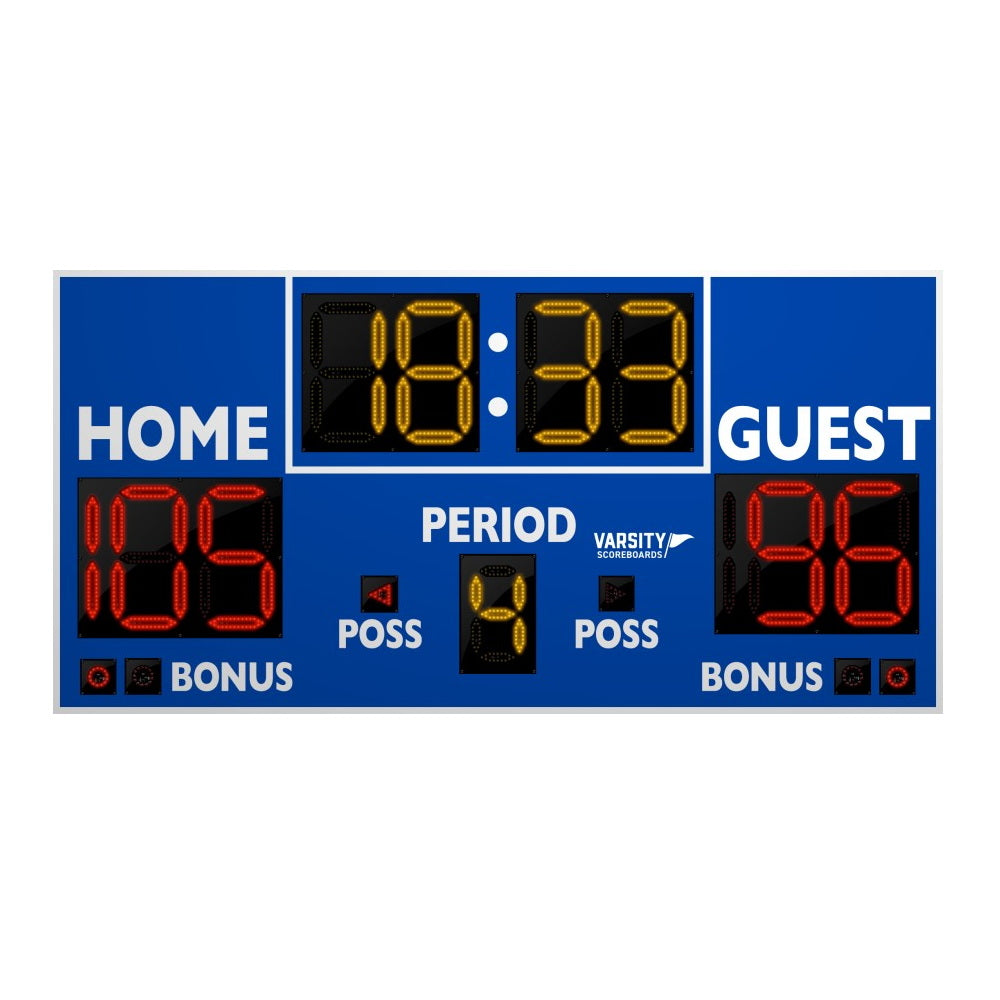 varsity scoreboards model 2230 basketball multisport scoreboard