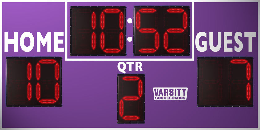 varsity scoreboards model 7430 football scoreboard