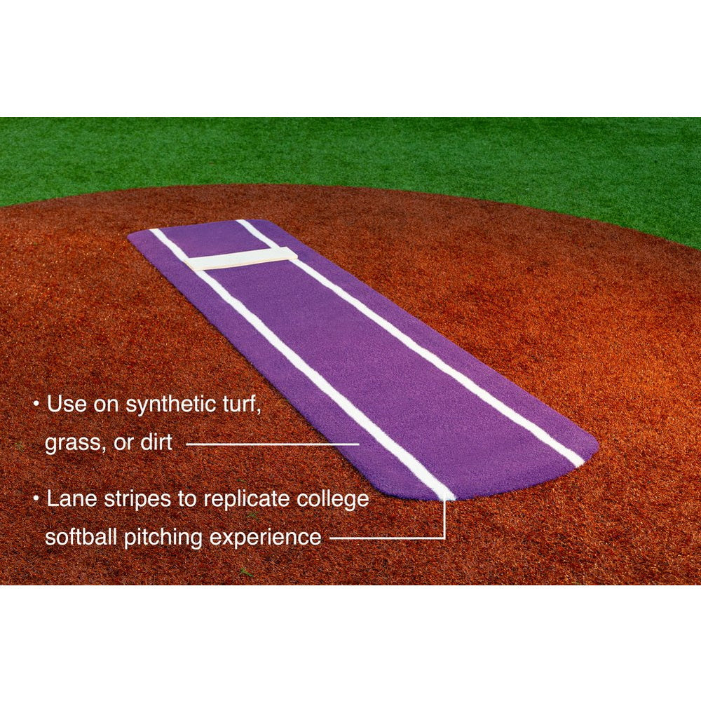 Portolite Signature Non-Skid Softball Pitching Mat with Spikes