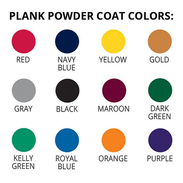 Bleacher - 15 ft. (2 Row - Double Foot Plank) - Tip & Roll (Powder Coated) Color Guide