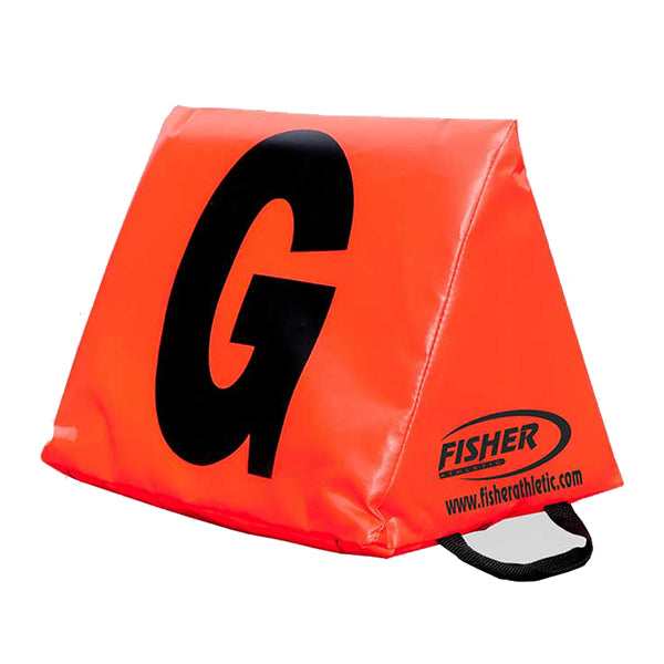 Fisher Athletic Football Large Triangular Sideline Marker Black Number on Orange Set
