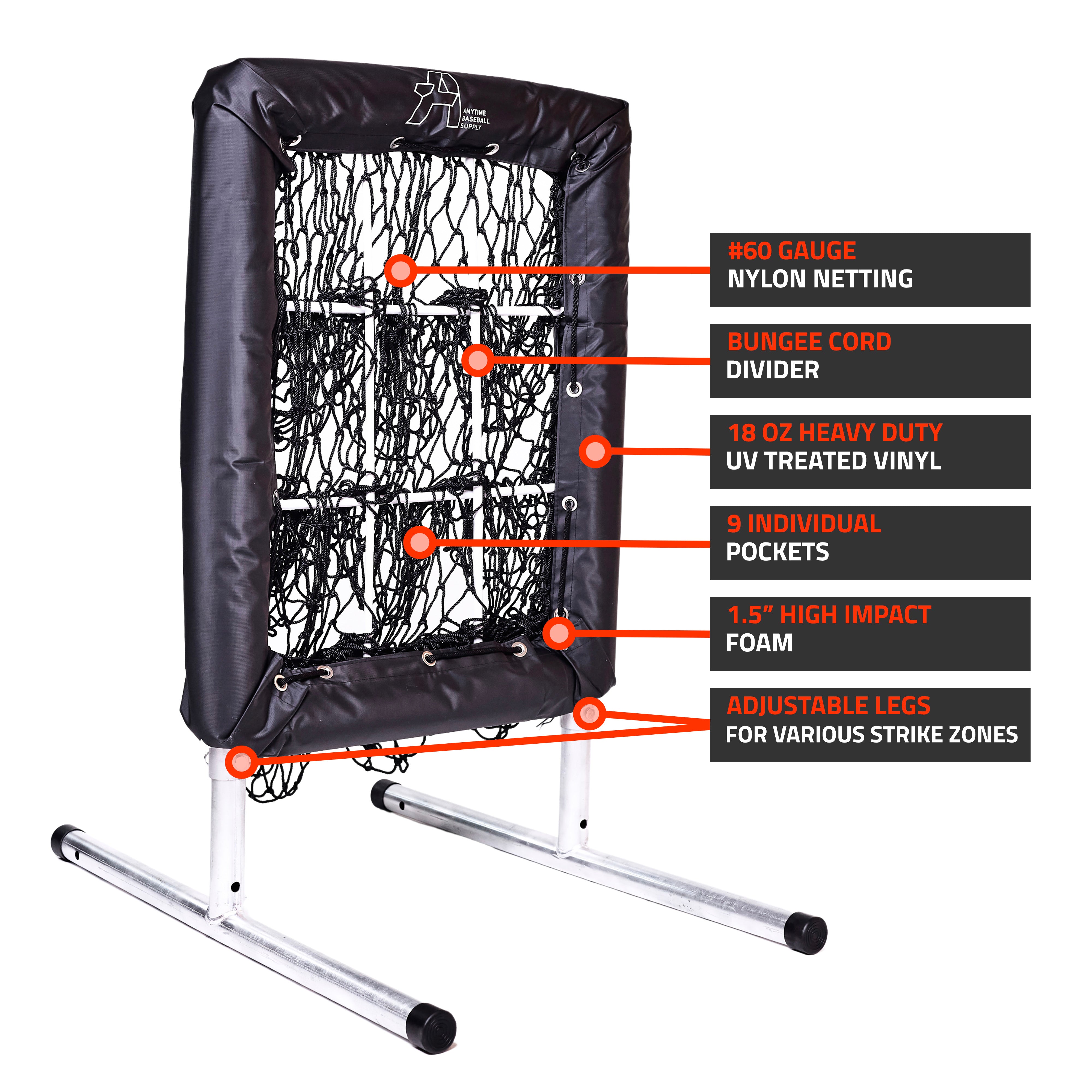 No Hitter Net 9 Hole Pitching Net