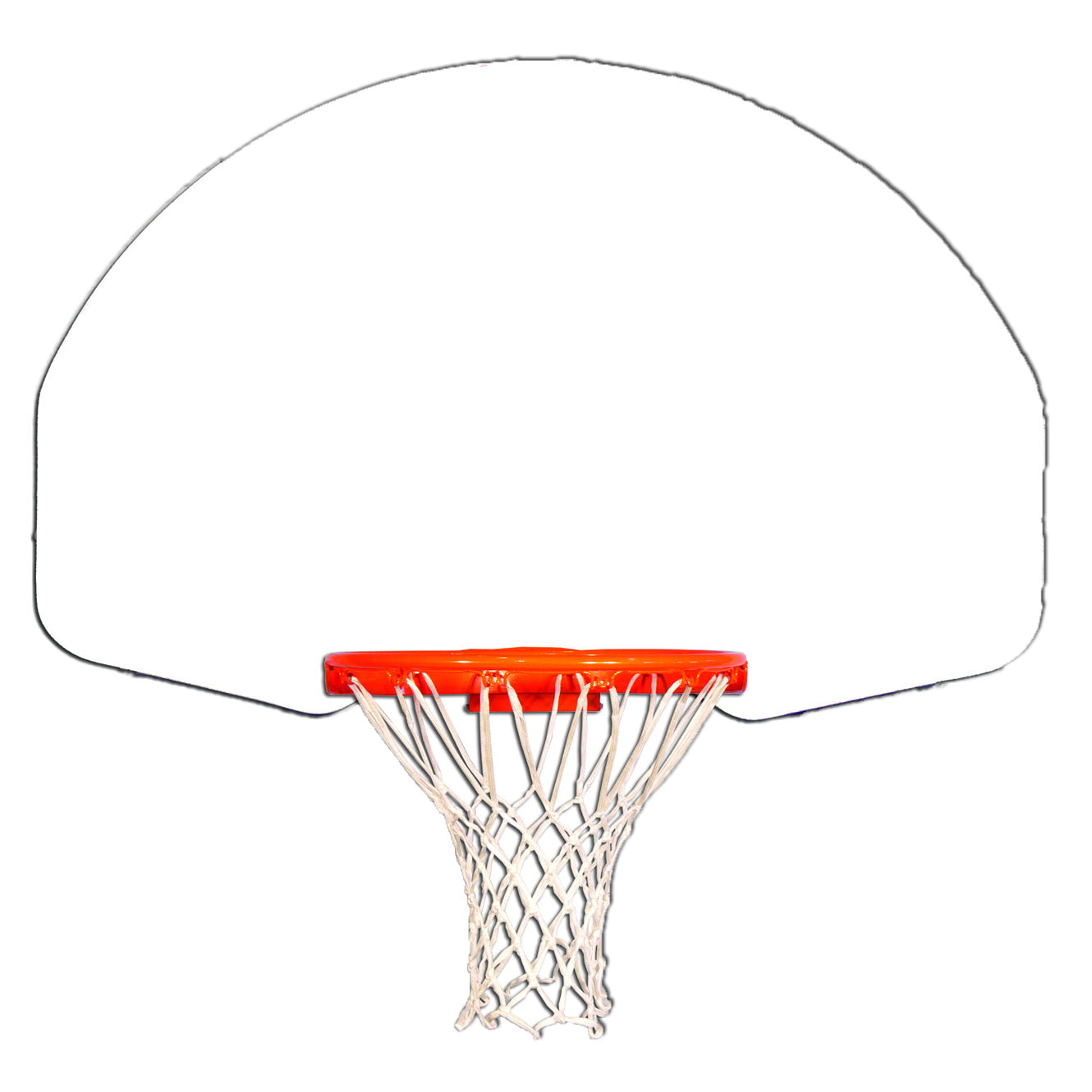 Gared Rear-Mount Fan-Shape Unmarked Steel Basketball Backboard