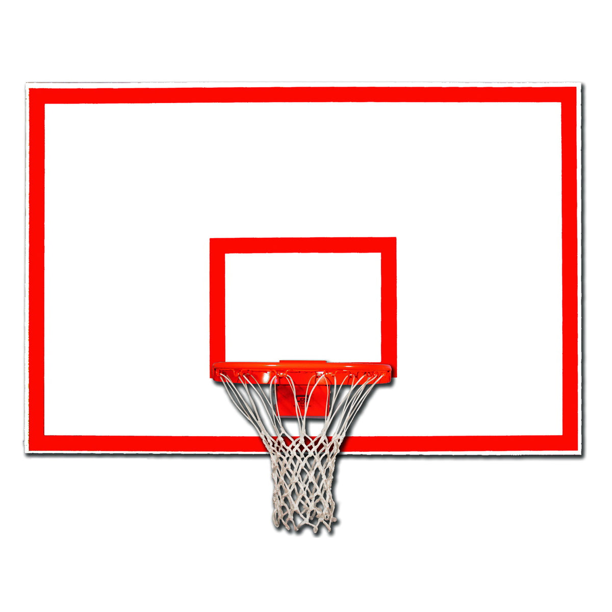 First Team™ Gymnasium Fan-Shaped Fiberglass 39 X 54 In. Basketball Backboard FT275