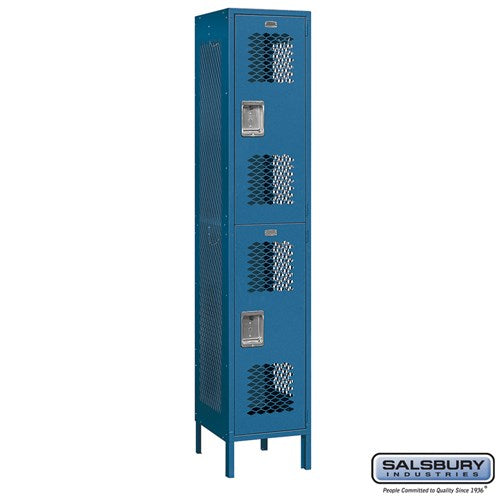 Salsbury 15" Wide Double Tier Vented Metal Locker - 1 Wide