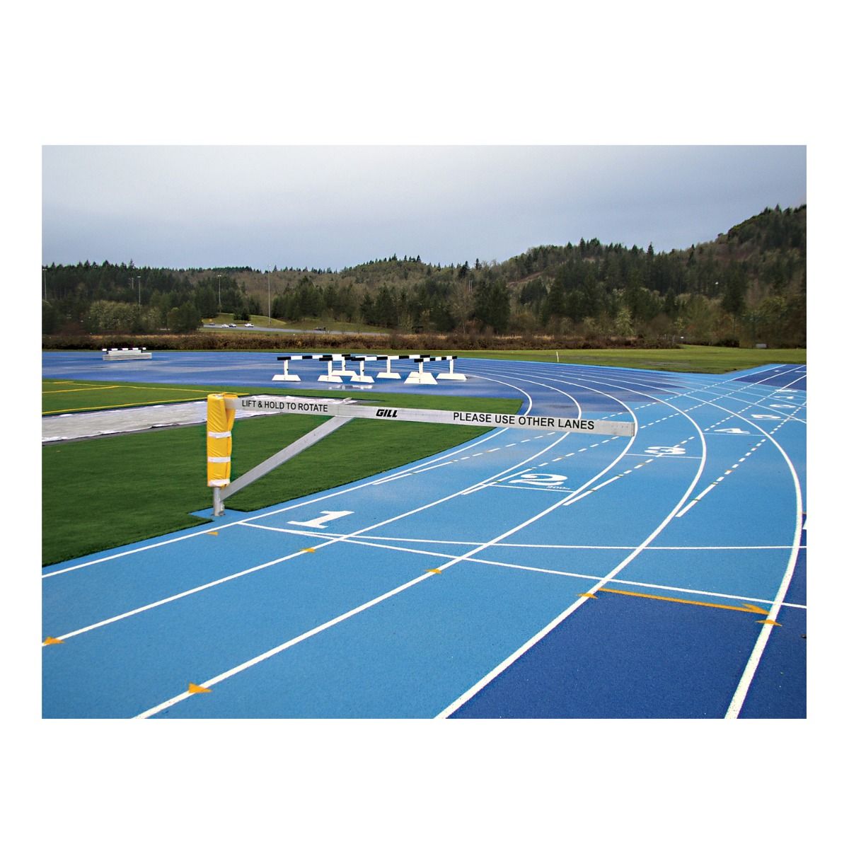 Gill Athletics 3-Lane Track Gate with Ground Sleeve