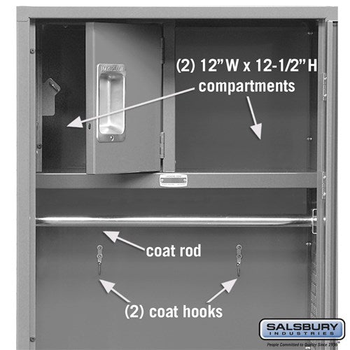 Salsbury 24" Wide Vented Gear Metal Locker