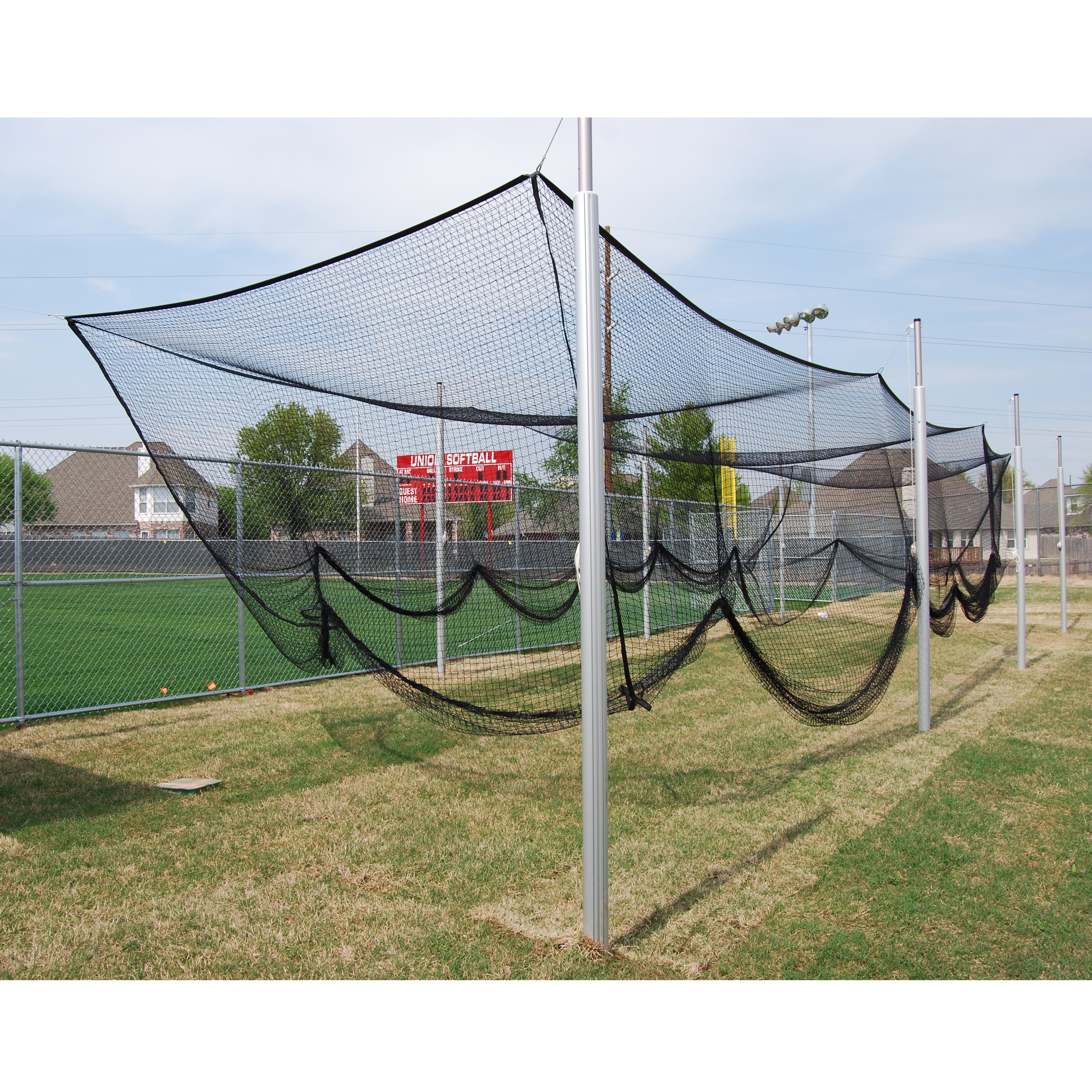 Gared Outdoor 3-1/2" O.D. Steel Batting Cage, 55'