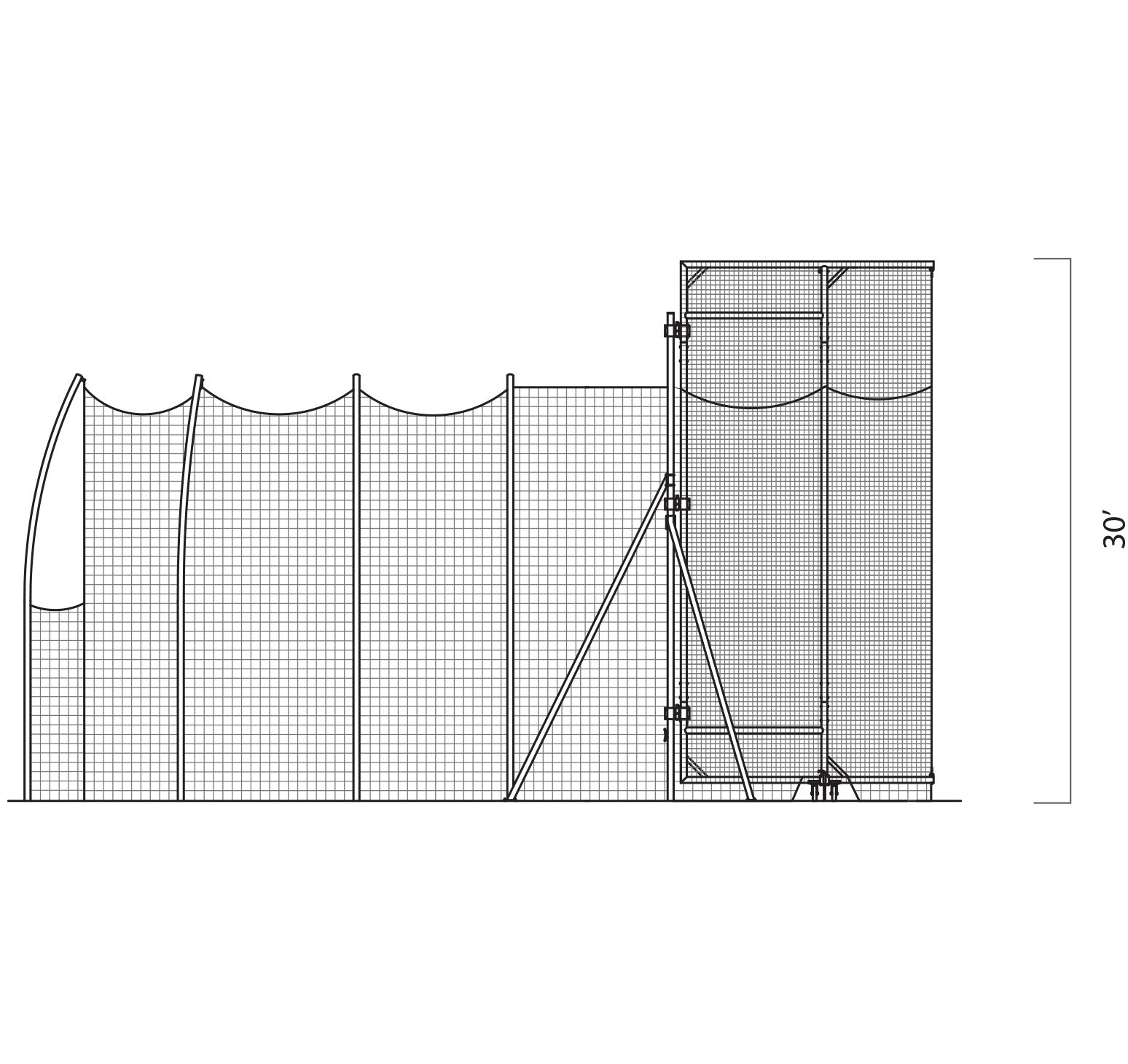 Gill Athletics Barrier Net for 742115/742125/742135 International Hammer Cage