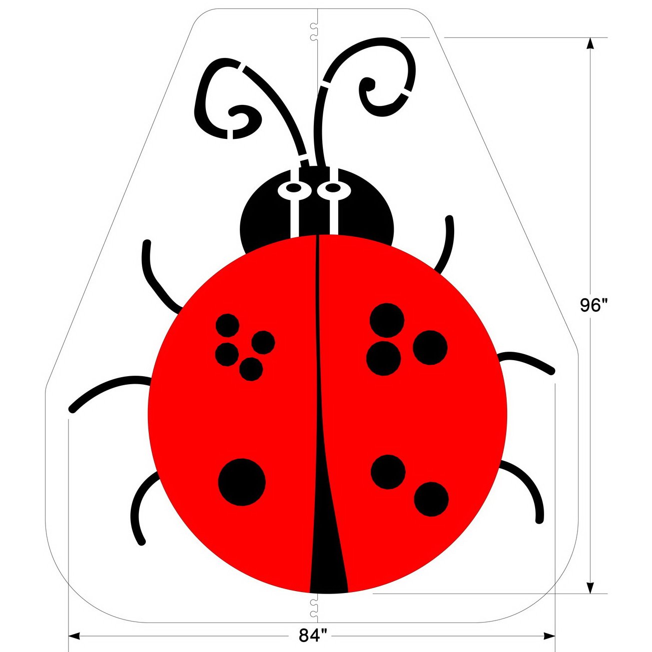 Newstripe Ladybug Four Square Game