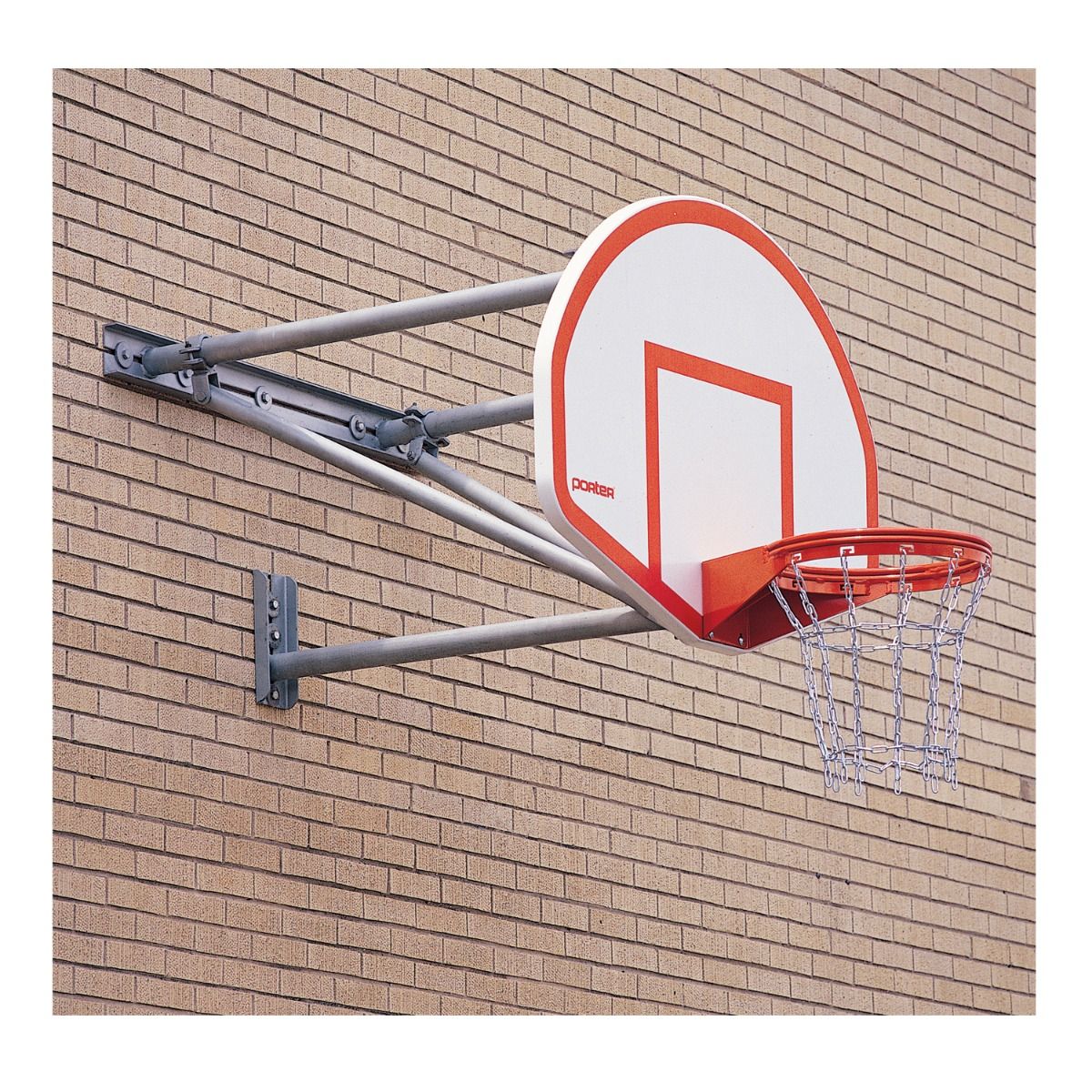 Porter Fan Aluminum Outdoor Wall Mounted Basketball Hoop