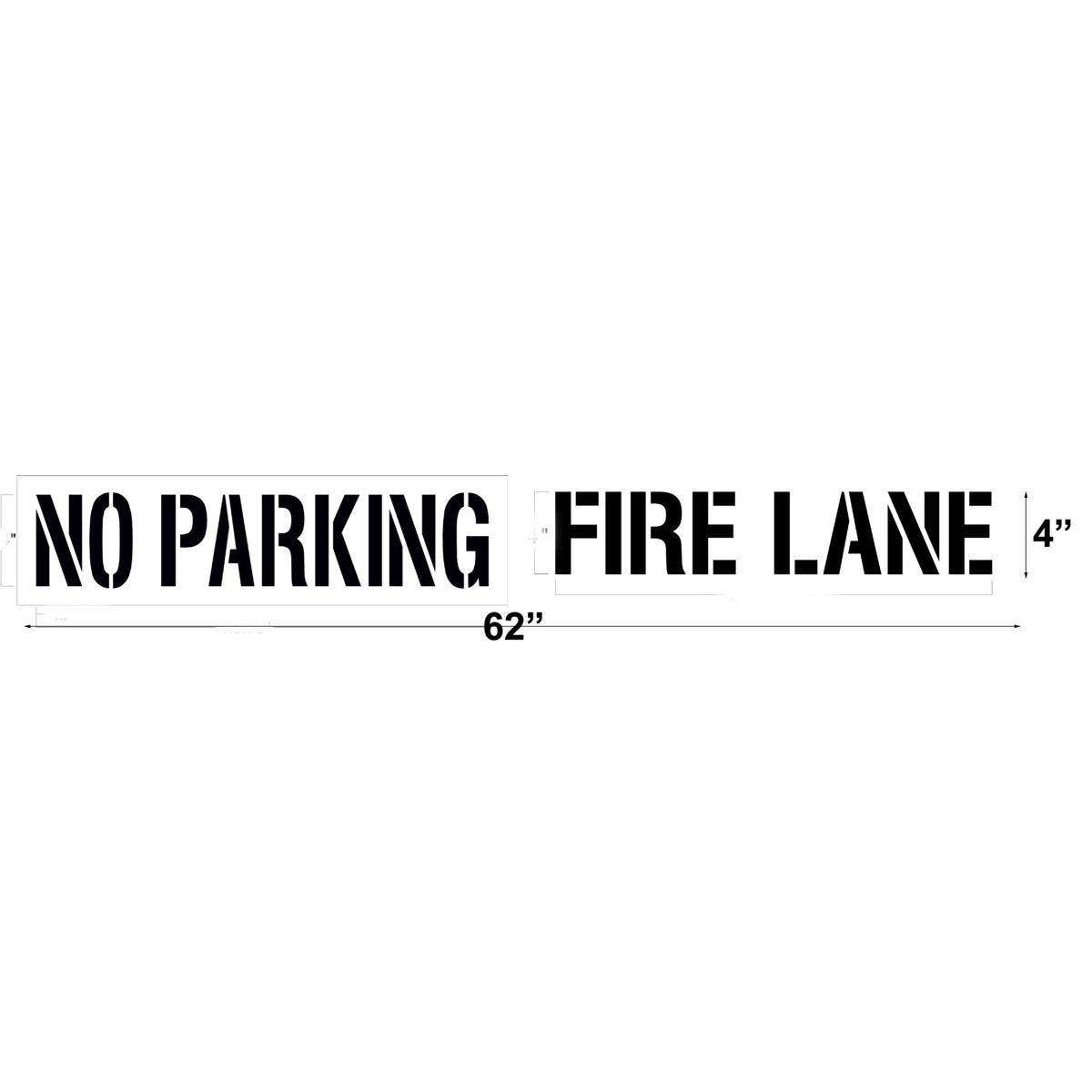 Newstripe 4 Inch No Parking Fire Lane