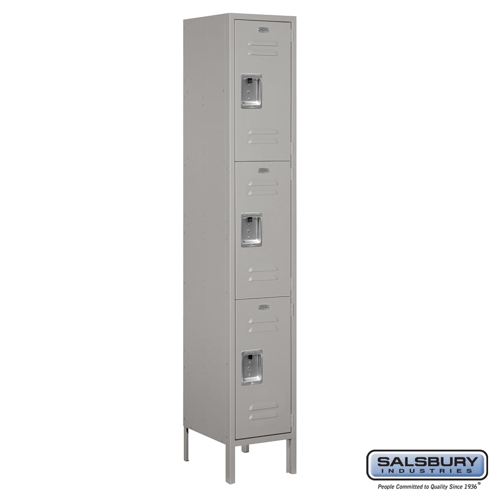 Salsbury 15" Wide Triple Tier Standard Metal Locker - 1 Wide