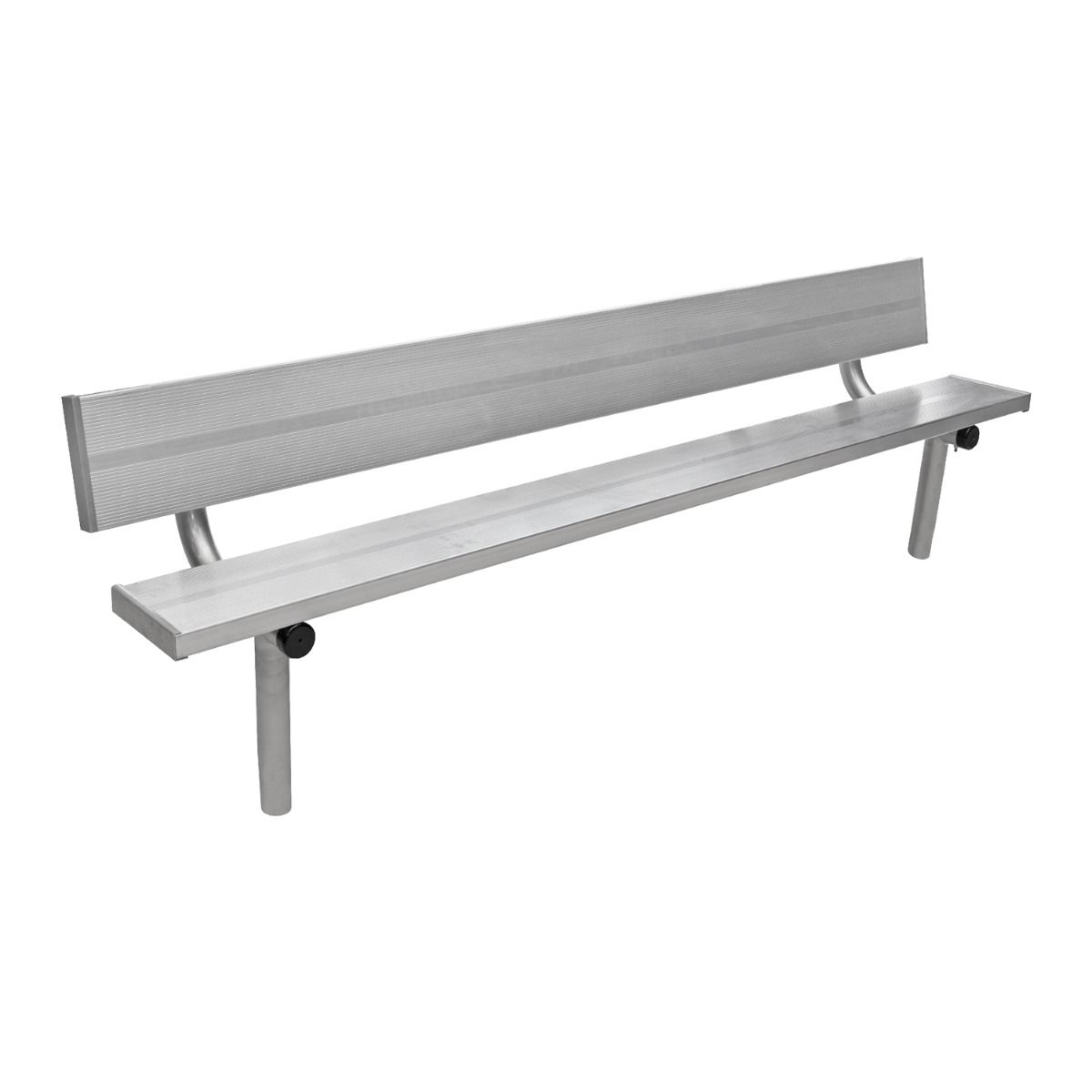 Gill Athletics Stationary Aluminum Bench With Back 8'