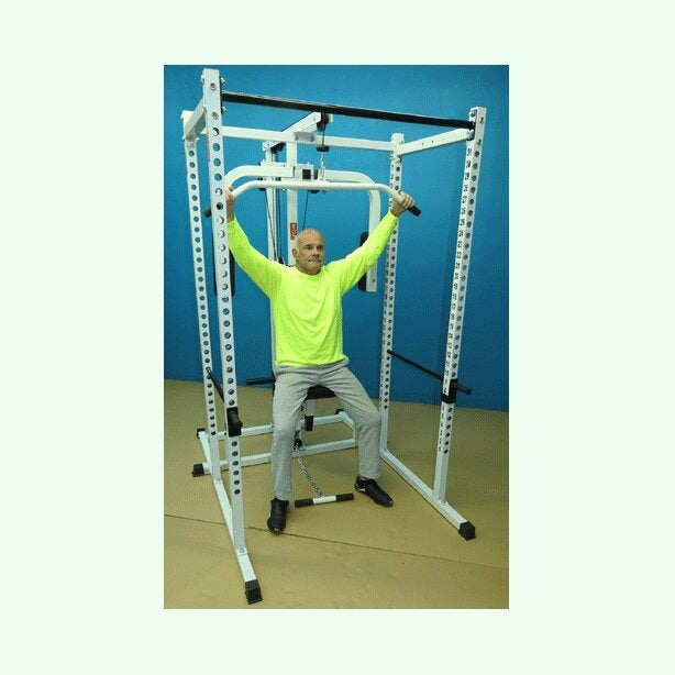New York Barbells Power Rack Gym with DLX PEC Deck & LAT Attachment