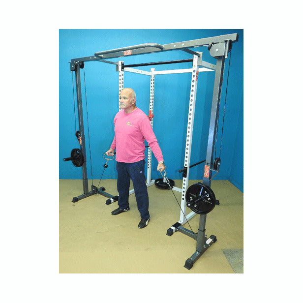 New York Barbells Power Rack with Crossover Attachment