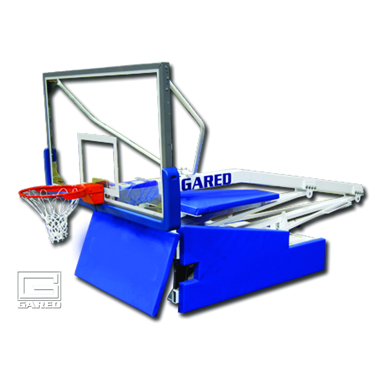 Gared Hoopmaster Collegiate Portable Basketball Backstop, 8' Boom
