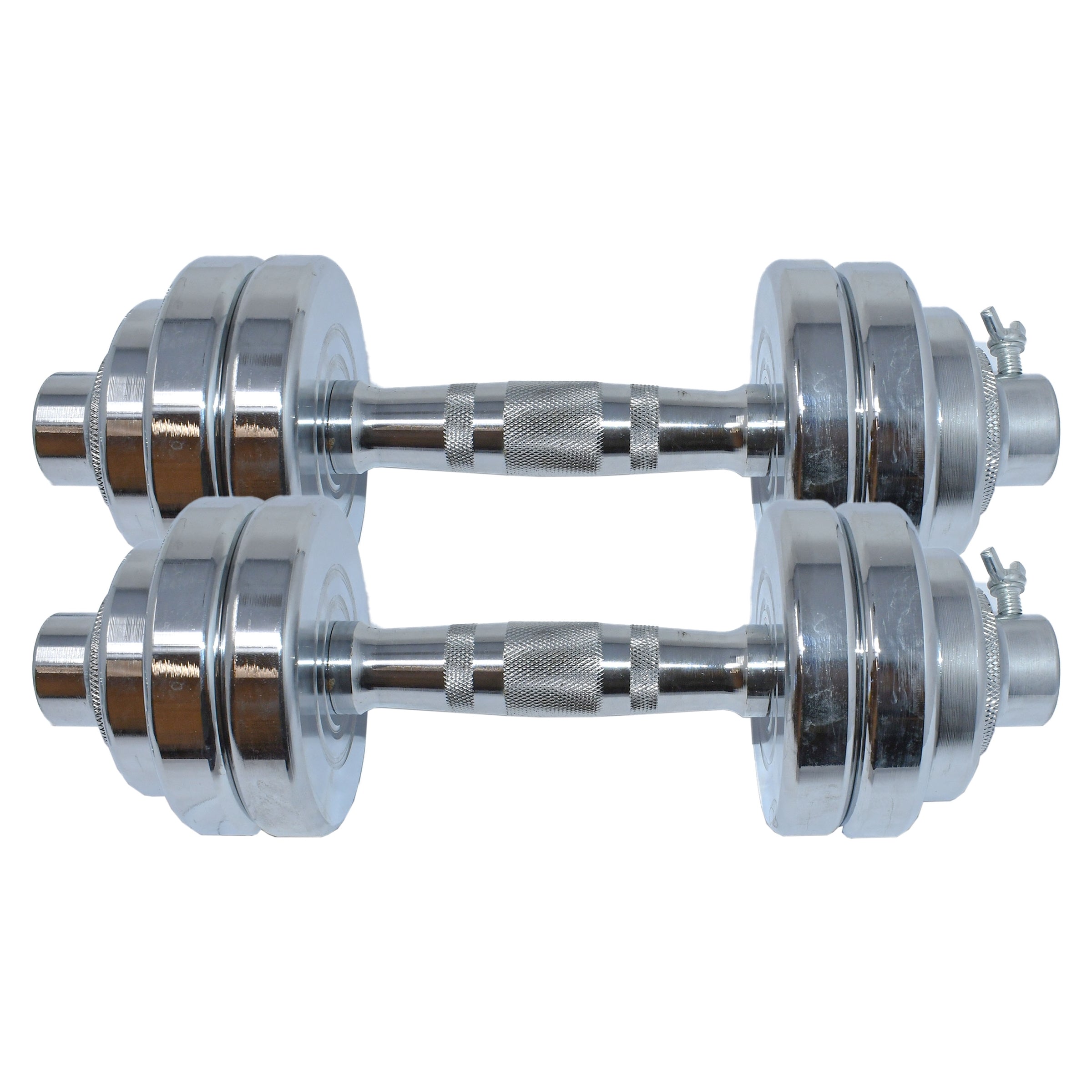 Adjustable Dumbbell Set for Home Gym Chrome Finish