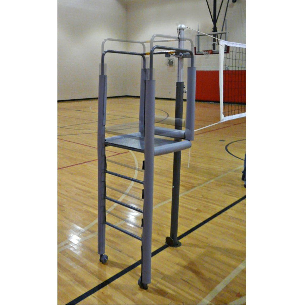 Adjustable Height Clamp-on Volleyball Officials Platform with Padding - Pitch Pro Direct