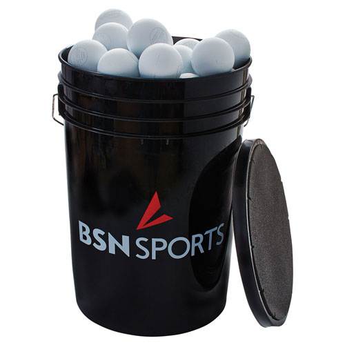 Athletic Connection Bucket With Lacrosse Balls front view