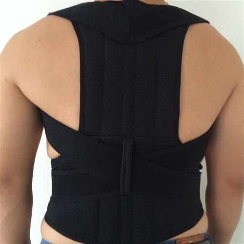 Back and Shoulders Posture Support Brace - Black - Extra Large Size