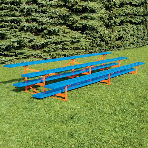 JayPro 3 Row 15 All Aluminum Standard Bleacher Powder Coated