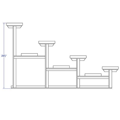 JayPro 4 Row 21 Outdoor Standard Bleacher
