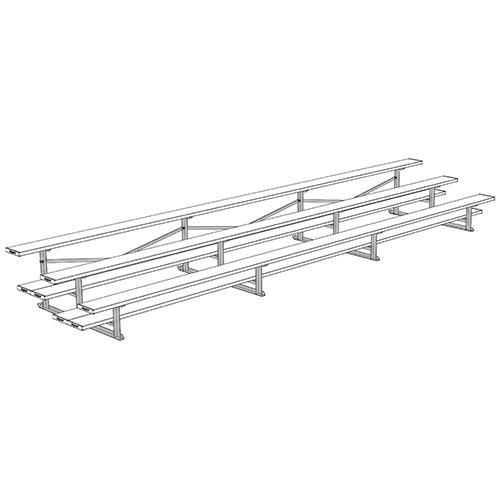JayPro 3 Row 21 All Aluminum Preferred Bleacher 