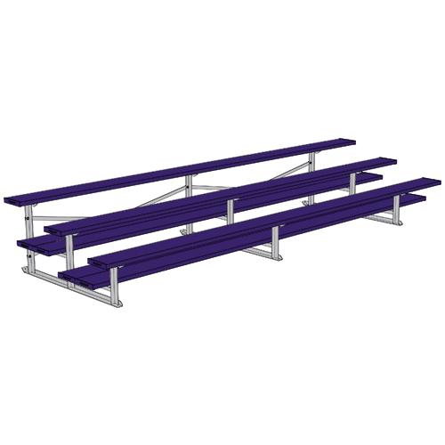 JayPro 3 Row 15 All Aluminum Preferred Bleacher Powder Coated Purple